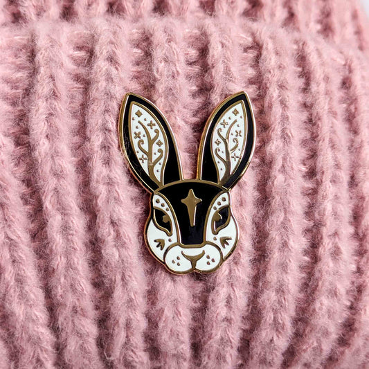 Enamel pin - Fairytale Rabbit (black)