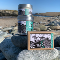 Mella candle - West Shore Spirit (sea salt & driftwood) - available in two sizes