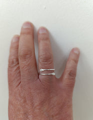 Sterling silver simple snake wrap ring