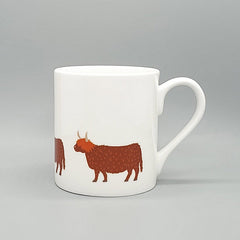 Highland Cow bone china mug