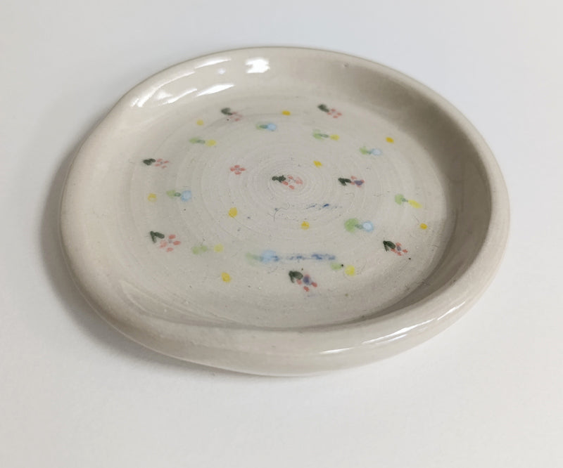 Ceramic spoon rest - hand painted floral