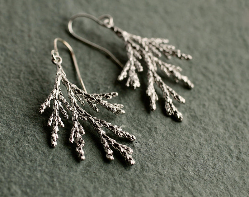 Conifer Silver Earrings