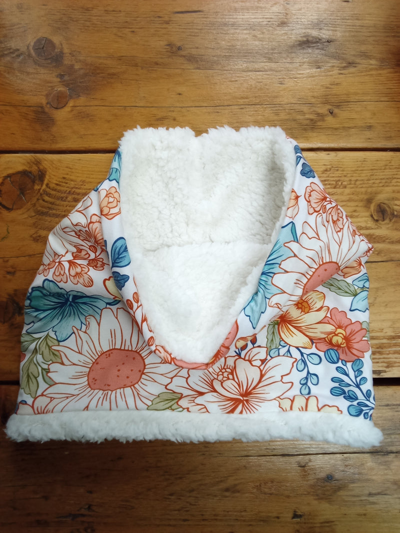 Neck warmer/snood - floral print (adult size)