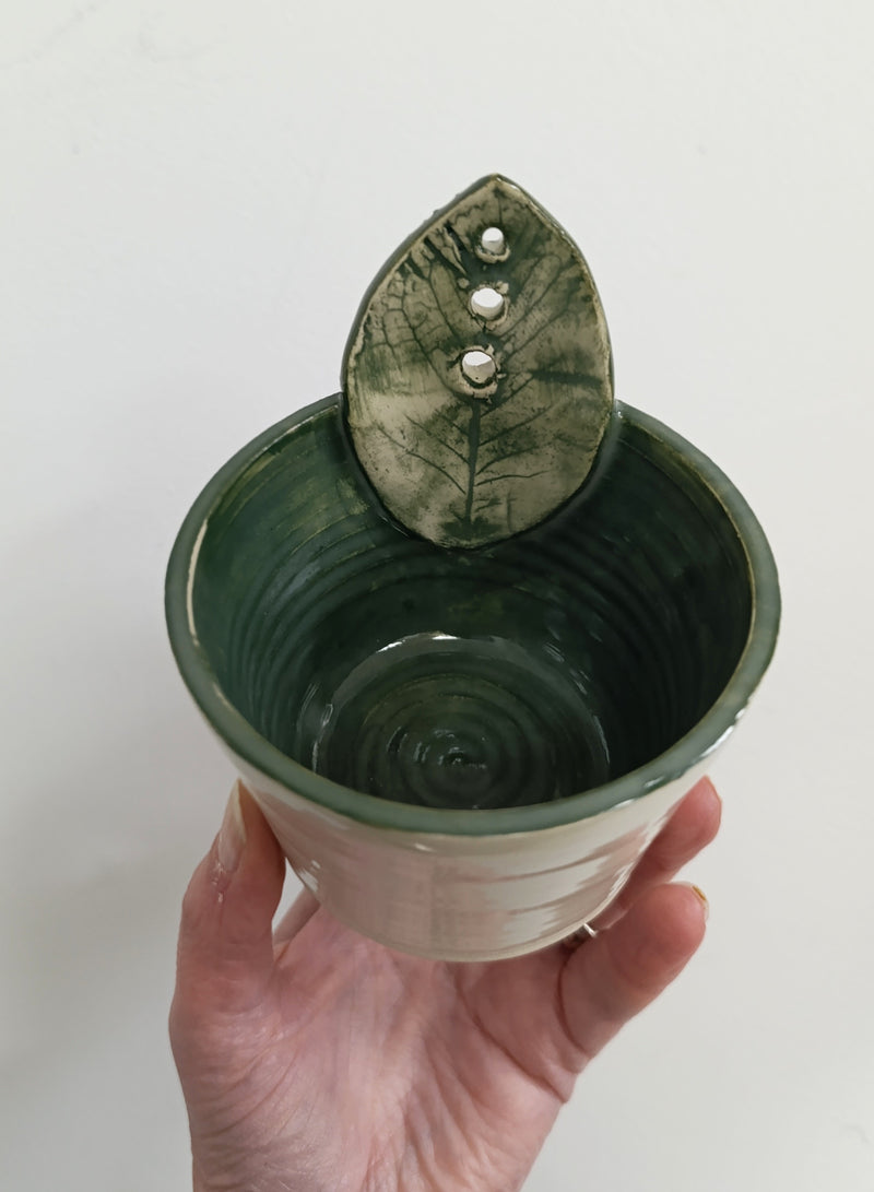 RESERVED FOR PAUL - Ceramic herb stripper