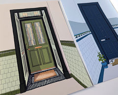Tenement Door in Green A4 print