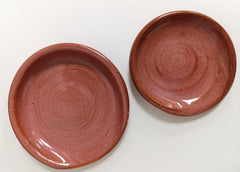 Ceramic spoon rest - brick pink glaze
