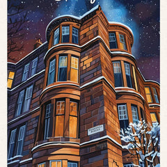 Glasgow Dowanhill Street A4 travel poster print