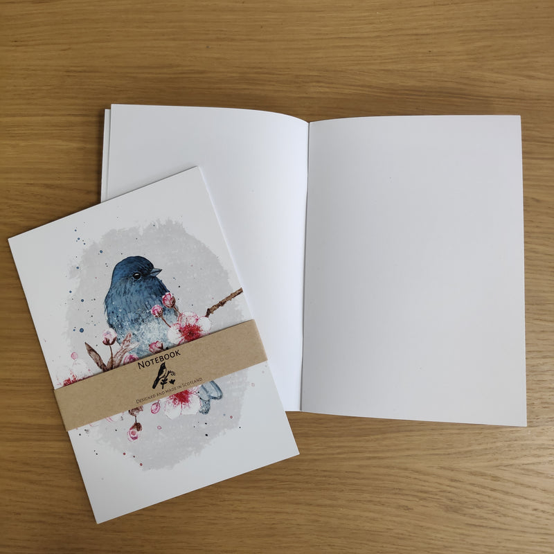 Bird and Blossom A5 notebook
