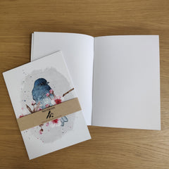 Bird and Blossom A5 notebook