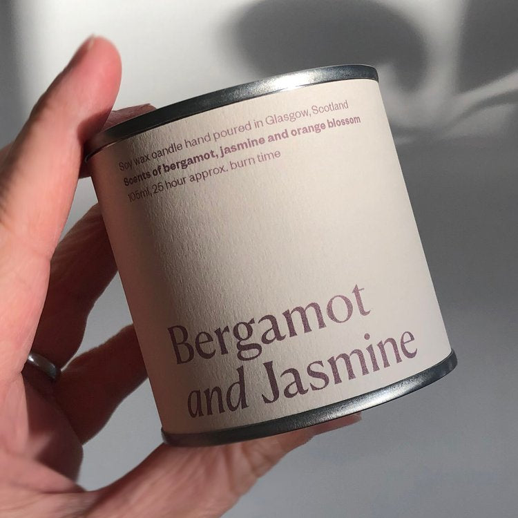 Bergamot and Jasmine soy candle