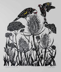 'Carduelis Carduelis' Goldfinch limited edition lino print