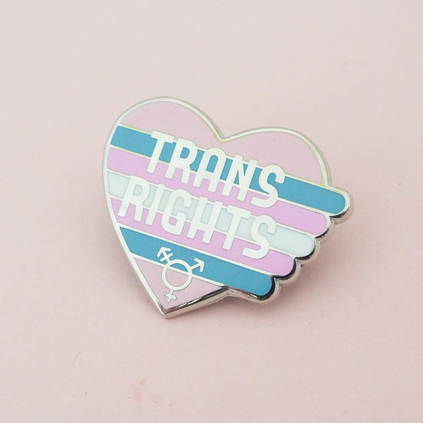 Trans rights enamel pin
