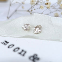 Sterling Silver Luna Pool Studs