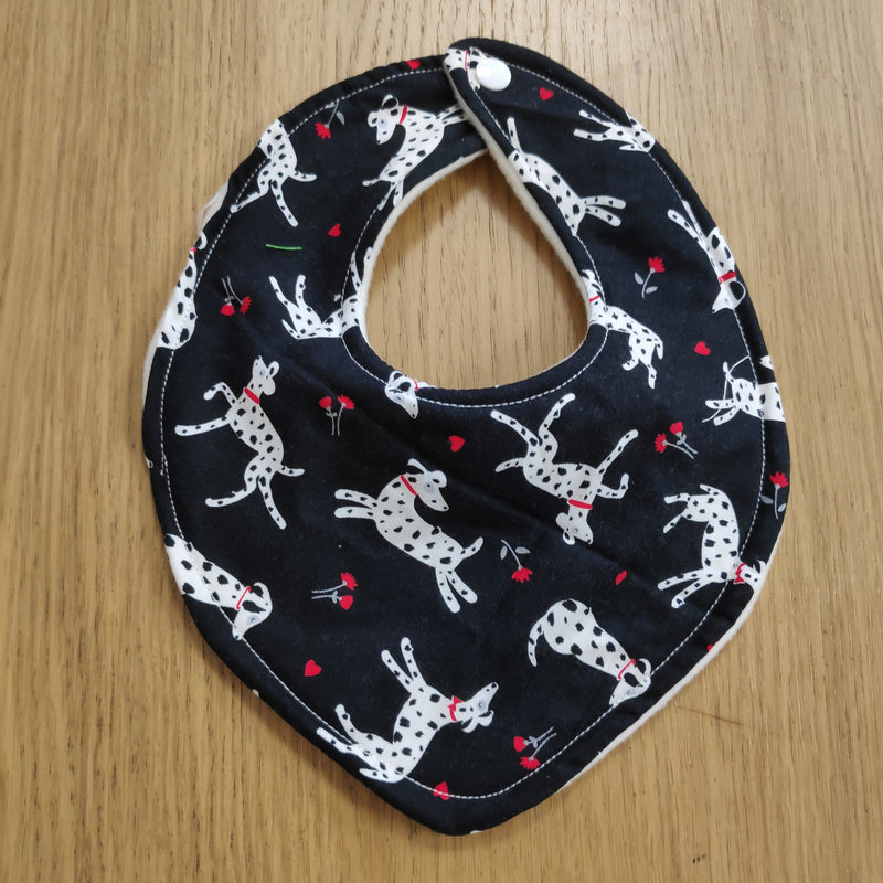 Dribble style bib - Dalmatians print