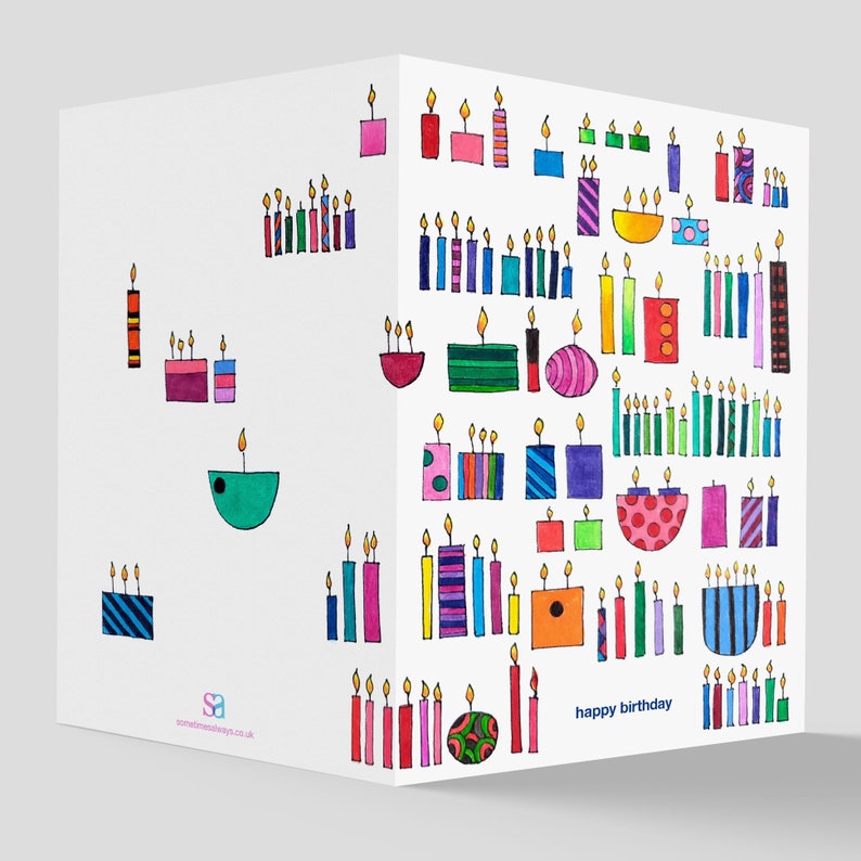 Happy birthday candles card