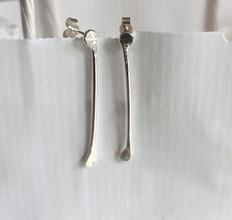 Sterling Silver roots drop stud earrings