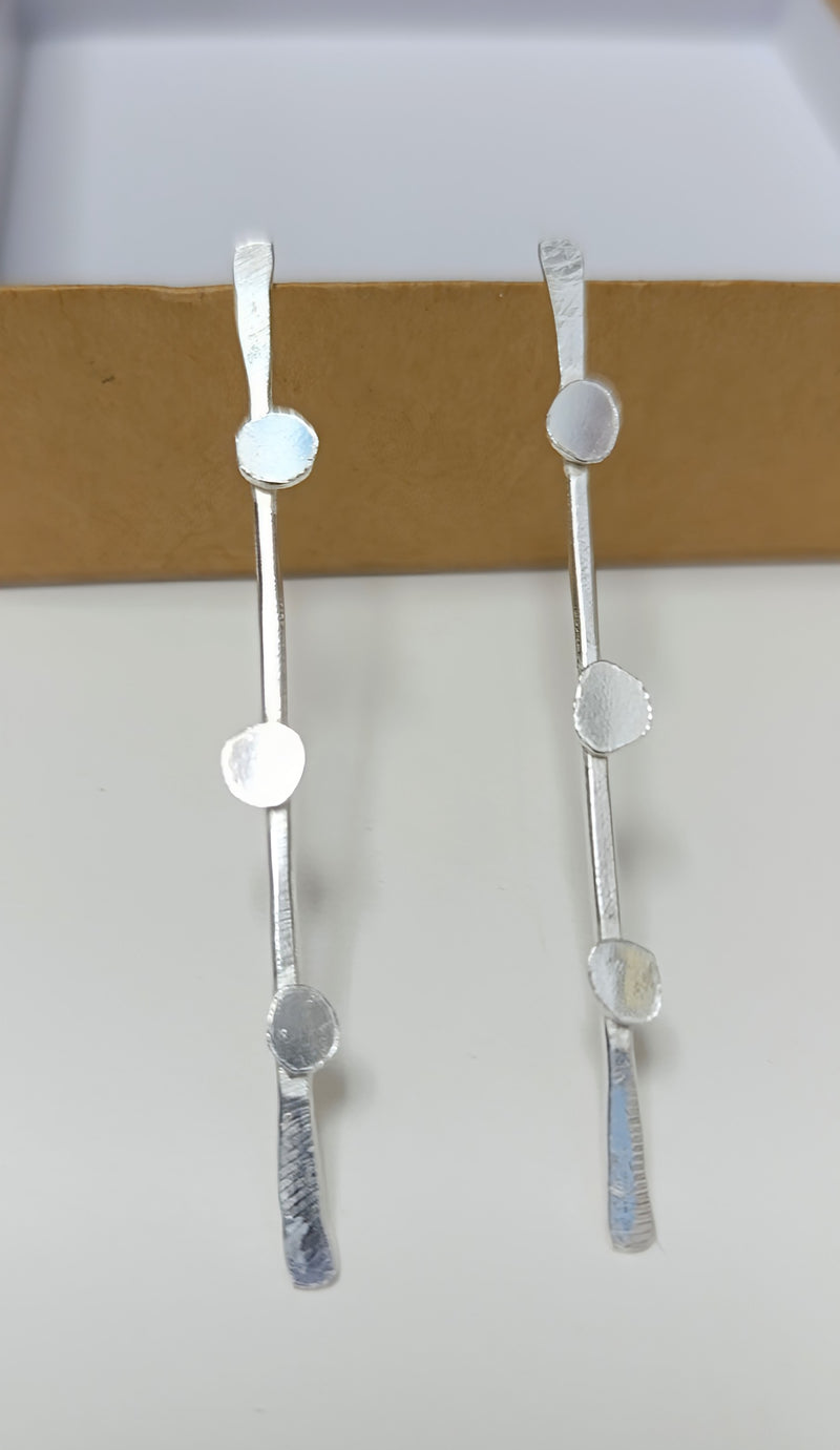 Sterling silver 'fungi' earrings