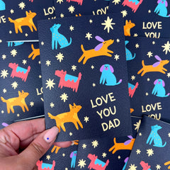 Love you dad dogs card