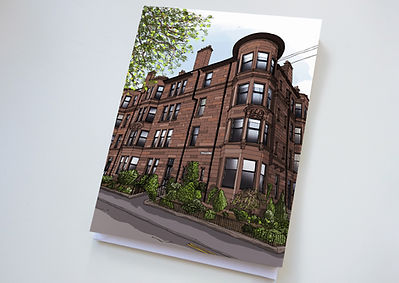 Glasgow Tenement, Hyndland greetings card