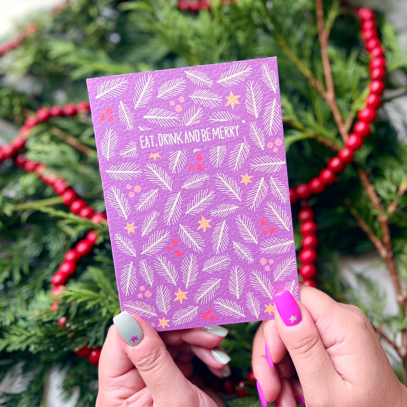 Christmas foliage pack of 6 cards