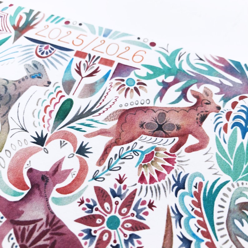 2026 Illustrated Diary - Leaping Deer