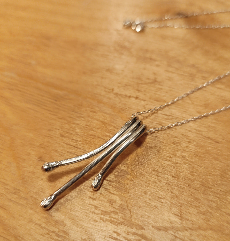 Sterling Silver 'roots' pendant