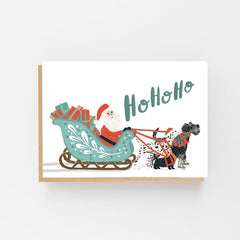 Pack of six Ho ho Santa Christmas cards