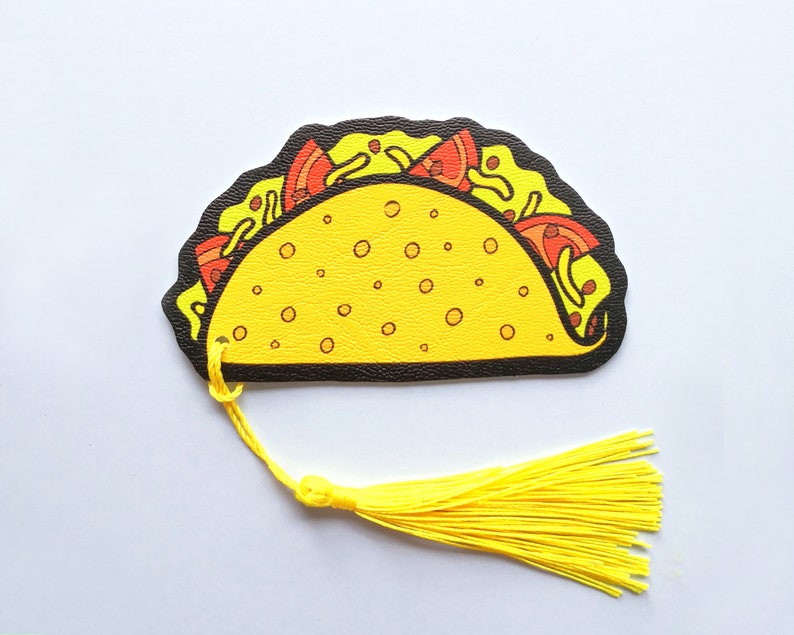Taco faux leather bookmark