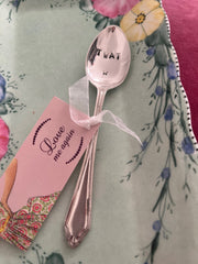 'Tw*t' - hand stamped vintage teaspoon