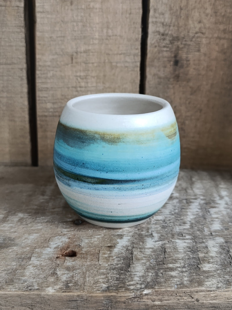 Hebridean Collection stoneware espresso tumbler/mini vase (VS135)