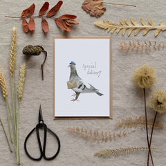 Pigeon Special Delivery card