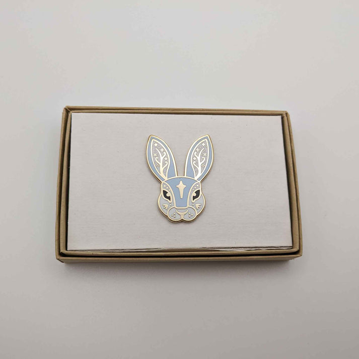 Enamel pin - Fairytale Rabbit (blue)