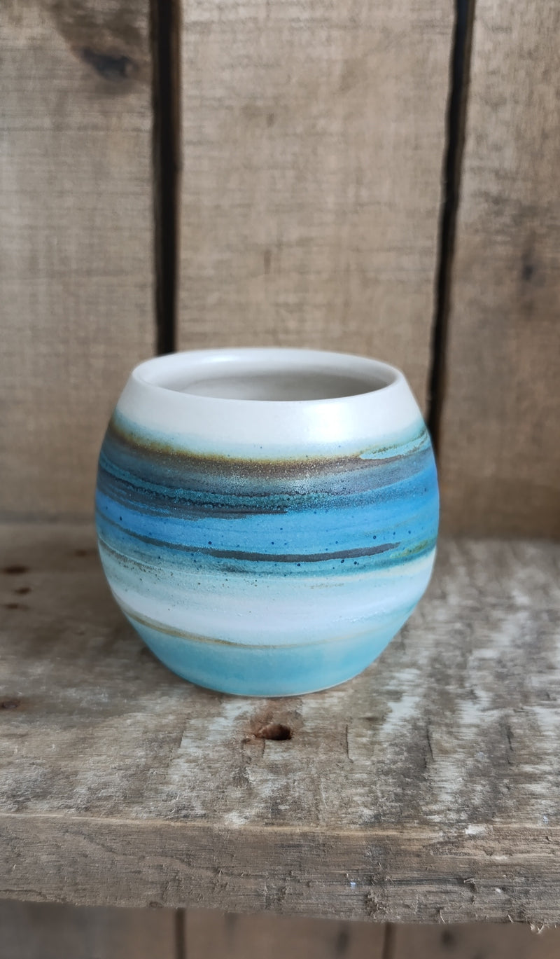 Hebridean Collection stoneware espresso tumbler/mini vase (VS138)