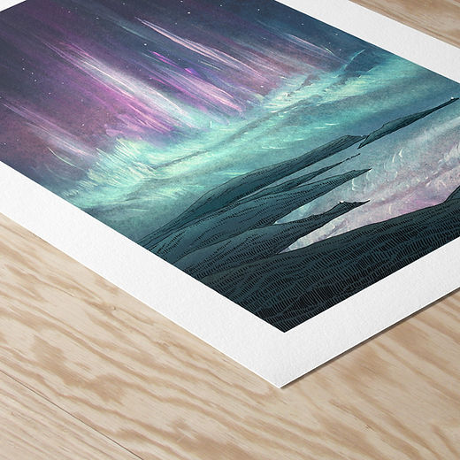 Aurora Coast A4 print
