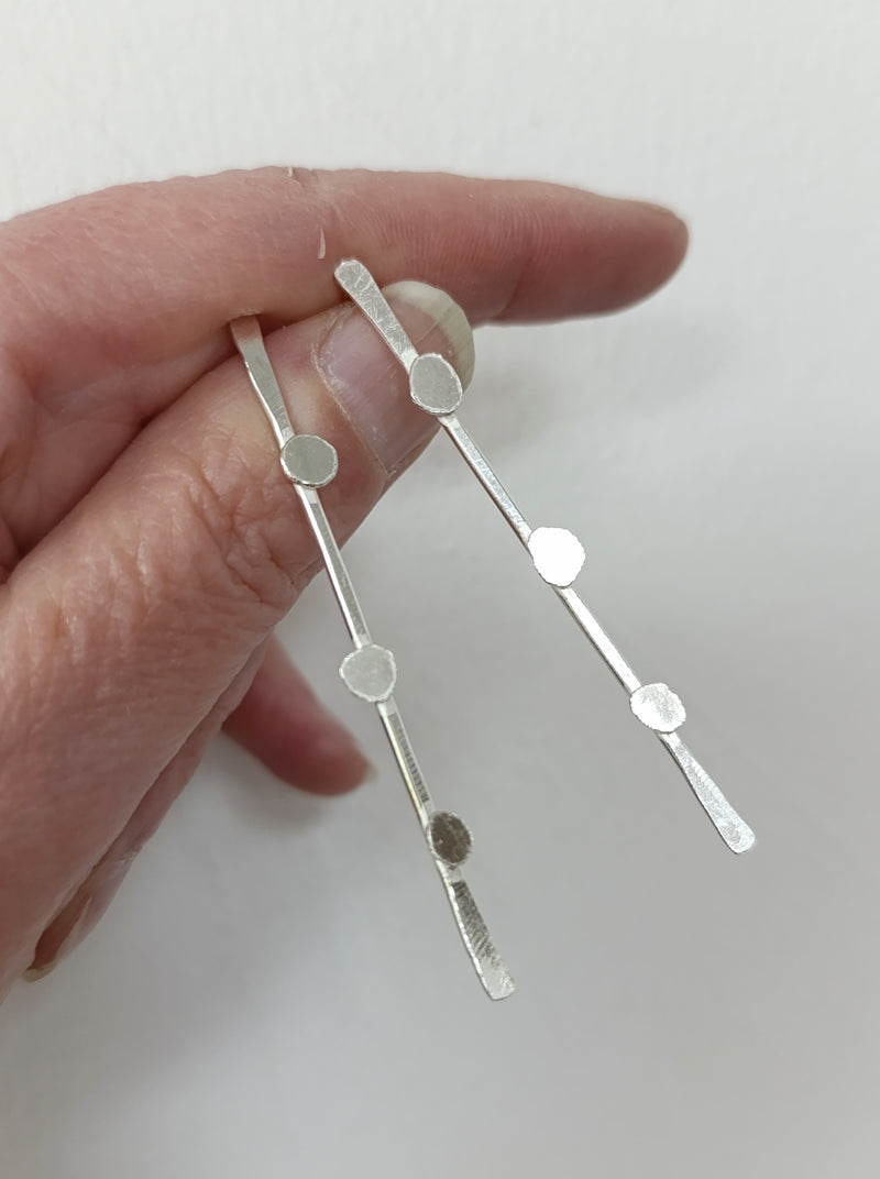 Sterling silver 'fungi' earrings