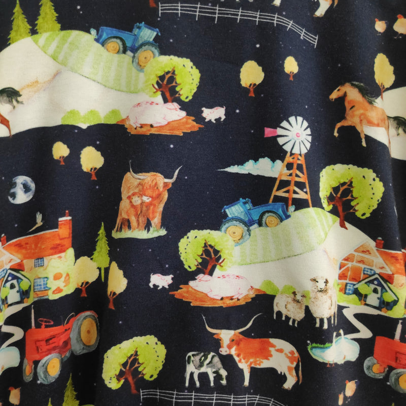 Long sleeved baby/child t-shirt - Farmyard print (0-6 months)
