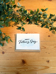 Plantable happy father's day card (blue)