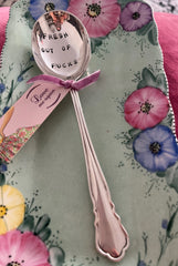'Fresh out of f*cks' - hand stamped vintage spoon