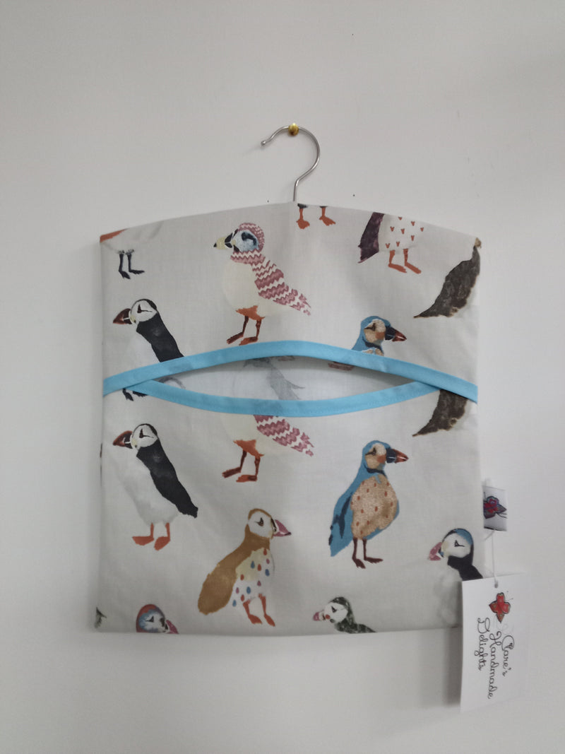 Peg bag (cotton) - Puffins