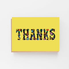Thanks - Romanian floral pattern, yellow card