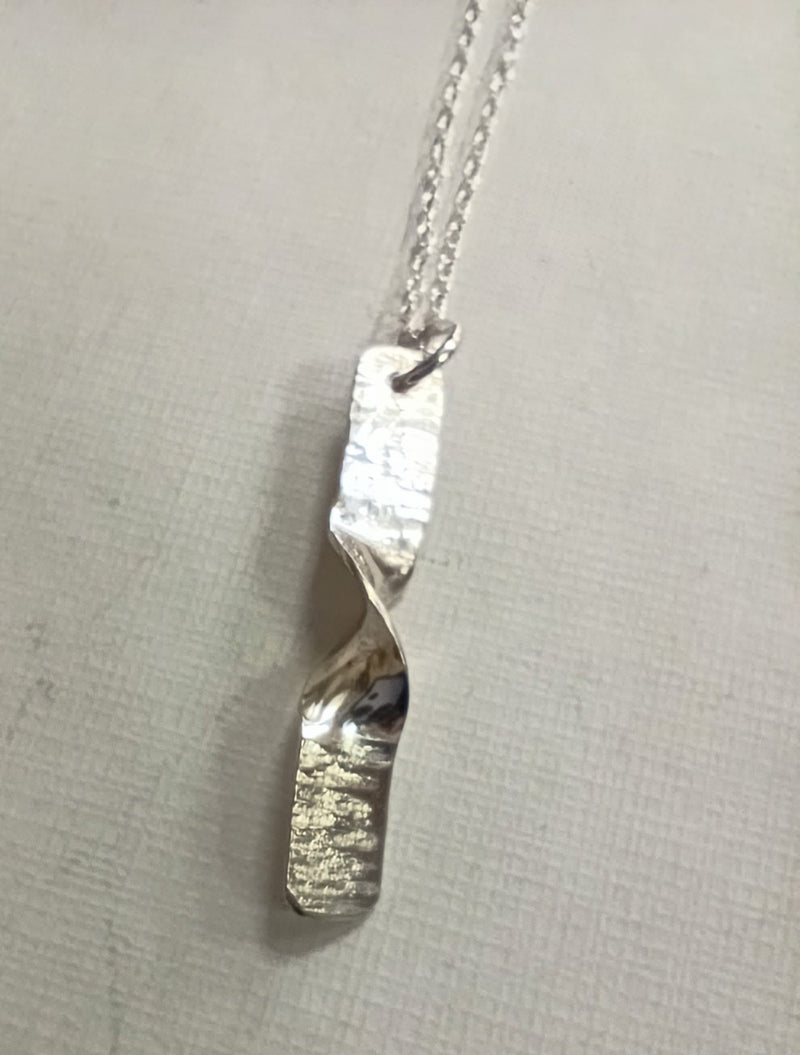 Sterling Silver twist pendant