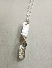 Sterling Silver twist pendant