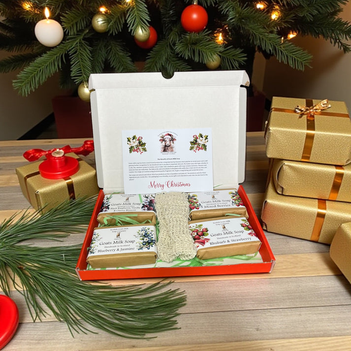 Goats Milk Soap Christmas 4 Bar Gift Set - different scents available