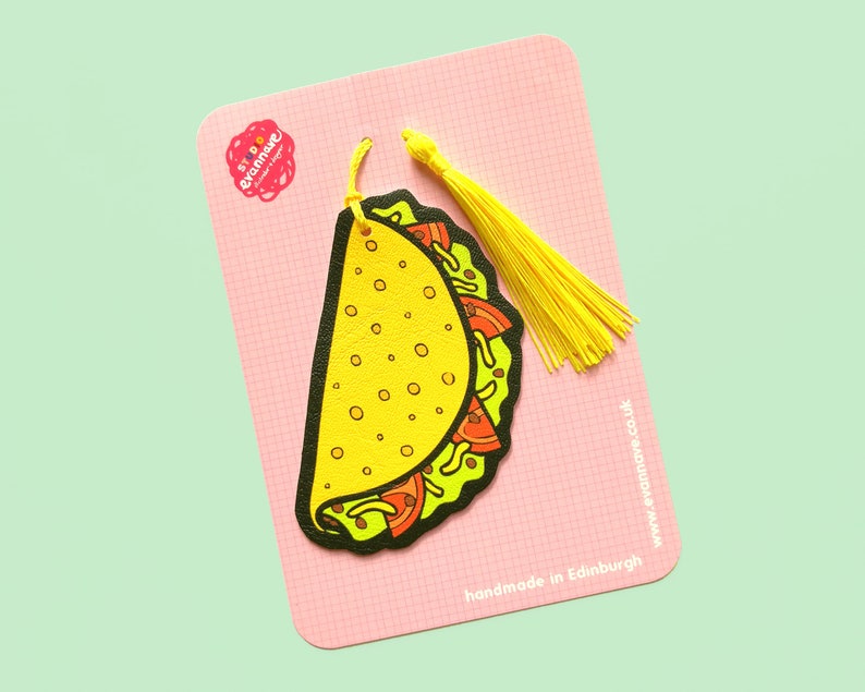 Taco faux leather bookmark