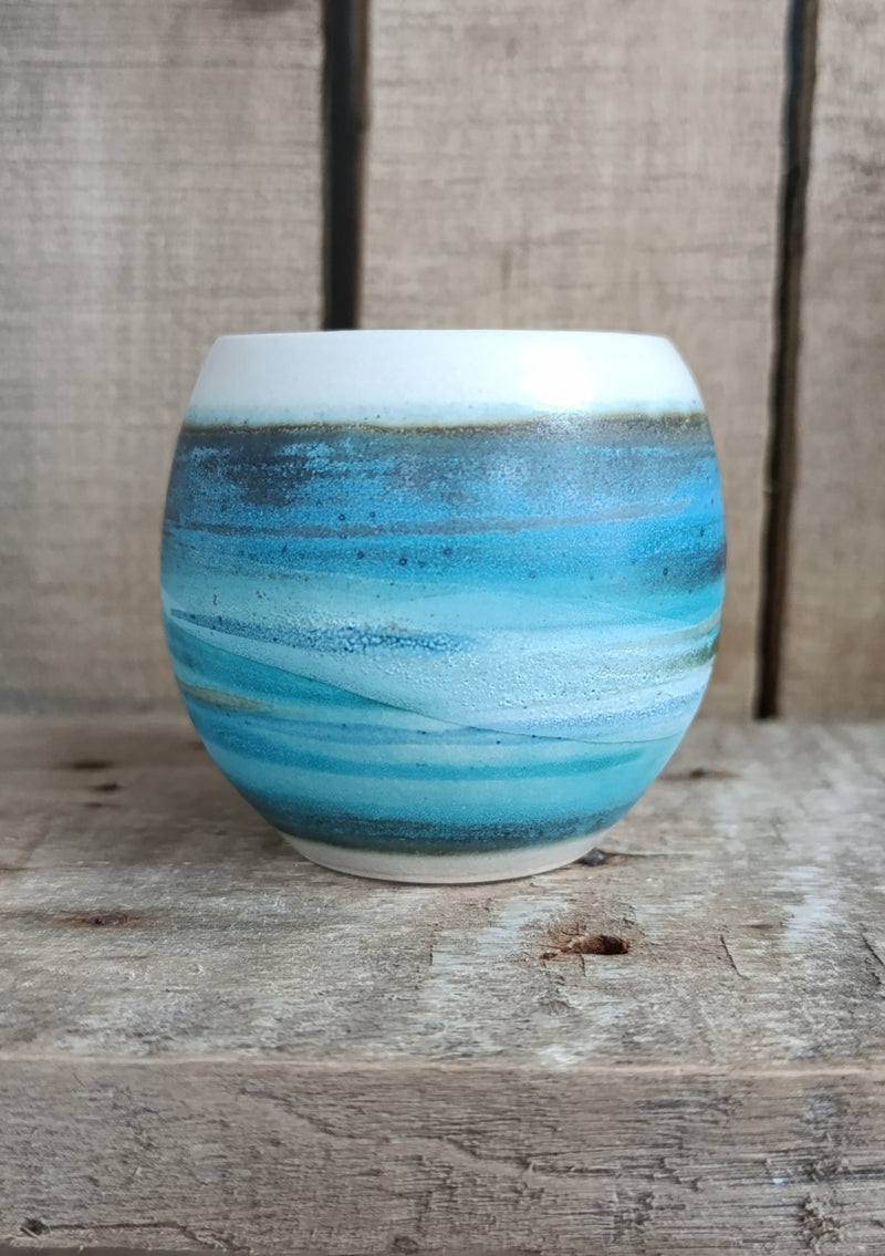 Hebridean Collection stoneware espresso tumbler/mini vase (VS132)