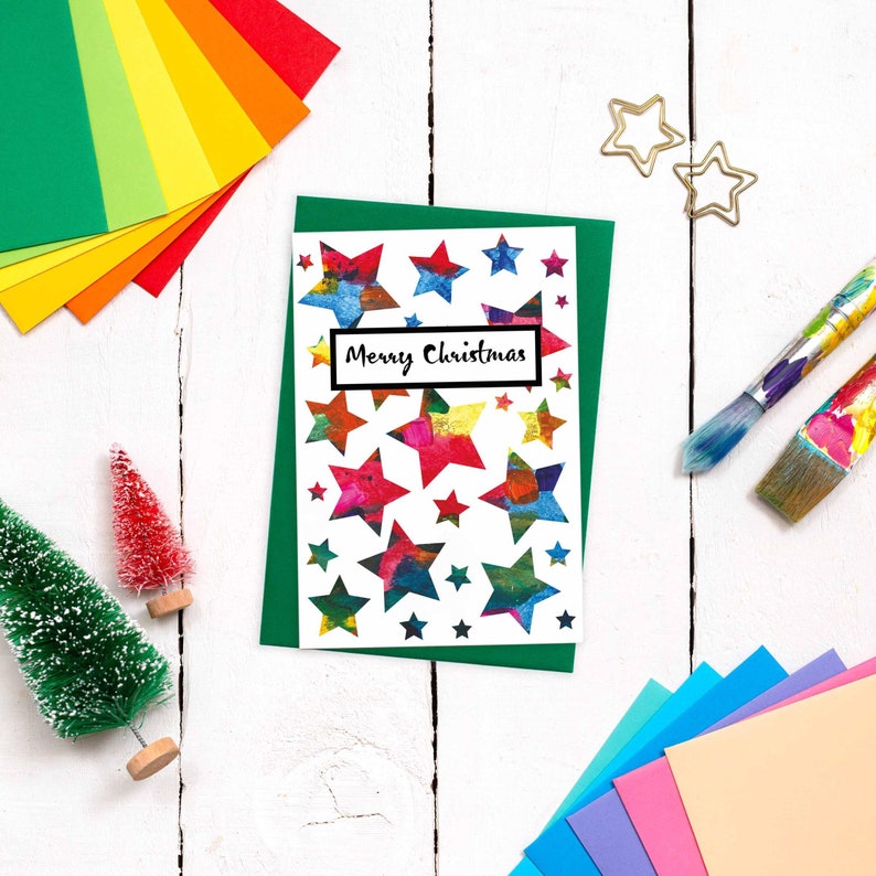 Merry Christmas stars card