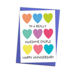 To a really awesome couple - happy anniversary card
