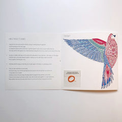 Pop up bird paper decoration - goldfinch, sparrow, robin, chaffinch & parrot