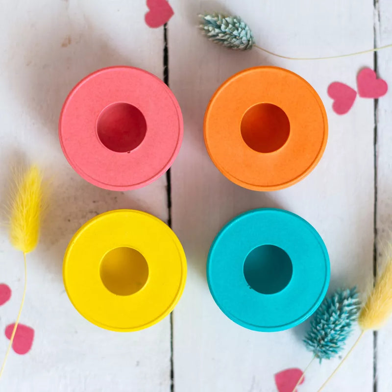 Bright round dinner candle holder (choice of 4 colours)