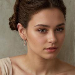 Crystal Petal Flower Drop Earrings
